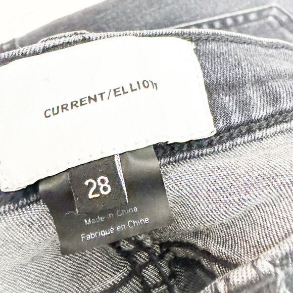 Current Elliott Skinny Jeans Charcoal Denim Jeans Zip Fly Size 28 - Picture 6 of 9